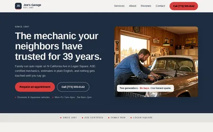 Joe's Garage — generated by goBuildy